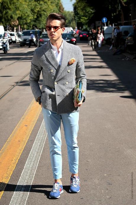 In the Street...Celeste / Baby Blue #2, New York, Milan & Paris