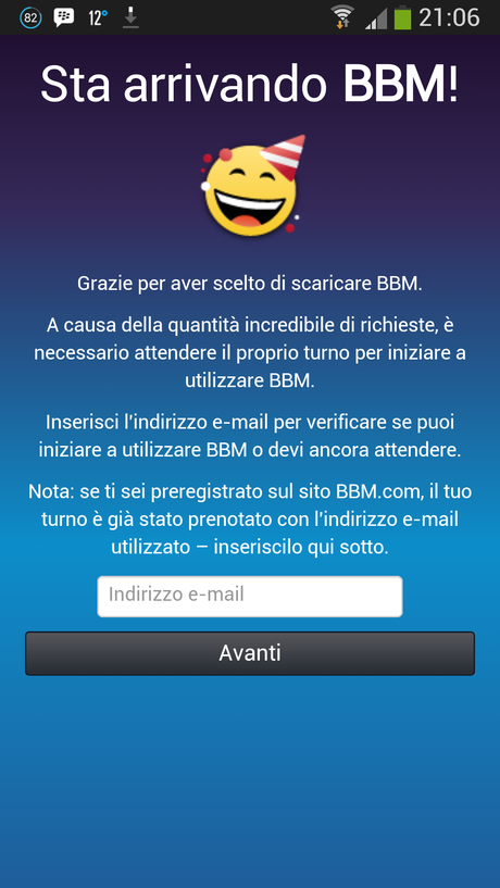 Screenshot 2013 10 21 21 06 29 BlackBerry Messenger disponibile Ufficialmente per Android sul Google Play Store [Download BBM per Android]