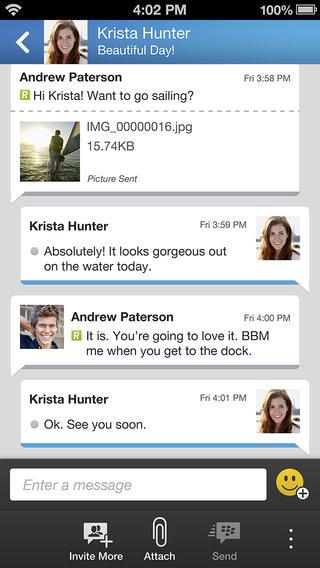  BlackBerry BBM è disponibile per Android e iOS ma...