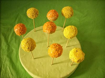 CAKE POPS GIALLI E ARANCIONI