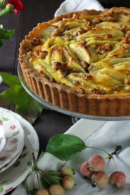 Crostata di mele con crema al Calvados