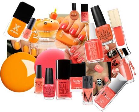 orange nail polish