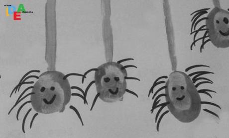 ragno-impronta2 PICCOLI RAGNETTI CHE SCENDONO DALLA RAGNATELA