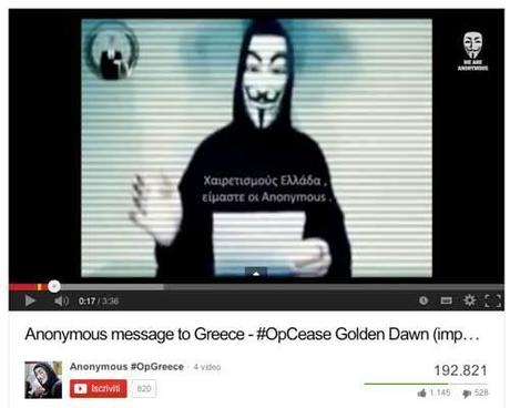 Anonymus ha deciso di lanciare in Grecia il suo...