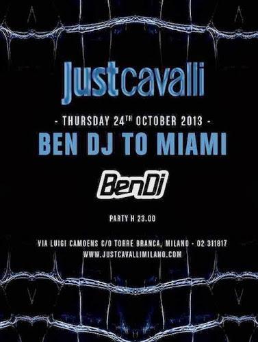 Ben Dj vola a Miami... il dj producer saluta Milano con un party al Just Cavalli il 24 ottobre