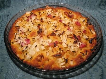 Focaccia alla farina di ceci e cipolle