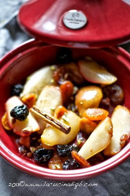 Tajine con pere caramellate al miele, frutta secca e cioccolato allo zenzero, perché io faccio la #spesagiusta!