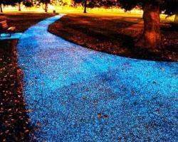 Strade illuminate, da una superficie stellata