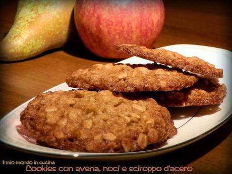 Cookies con AVENA, NOCI e SCIROPPO d'ACERO