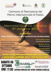 A Rende la cerimonia di premiazione del “Memorial Guerino Cittadino” 2° Edizione