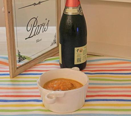 Crema di carote, zenzero, mela e curry con Franciacorta Rosè!