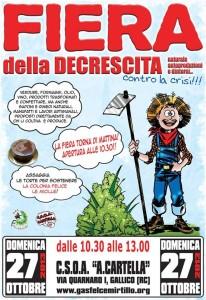 Gallico,Reggio Calabria: la Fiera della Decrescita al Cartella