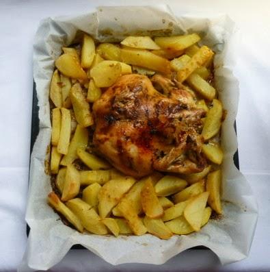 pollo con patate al limone / kotopoulo lemonato me patates