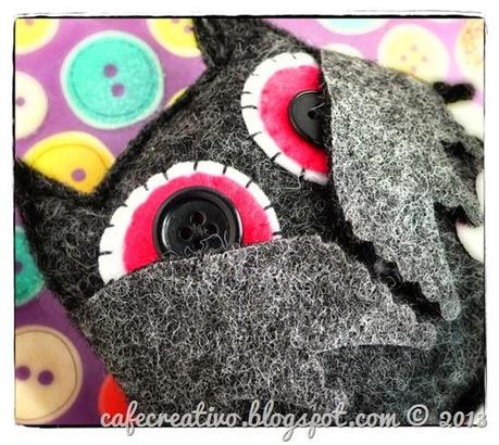 cafe creativo - Anna Drai - sizzix big shot - halloween - felt bat