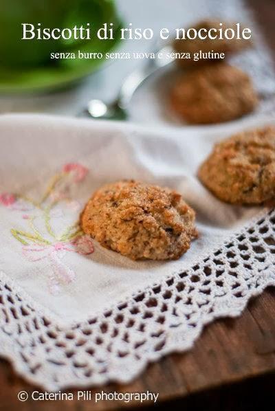 Biscotti di riso e nocciole senza burro senza uova  e senza glutine