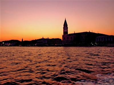 L'ora del tramonto a Venezia.