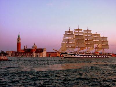 L'ora del tramonto a Venezia.