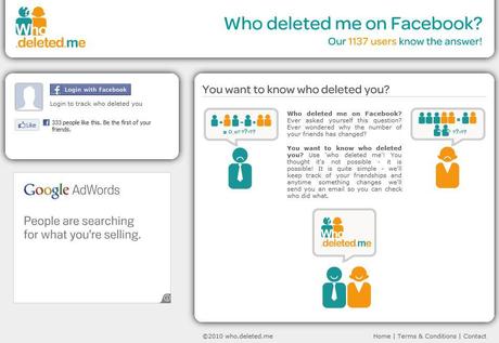 who deleted me 1 Scopri chi ti cancella dagli amici di Facebook con Who deleted me