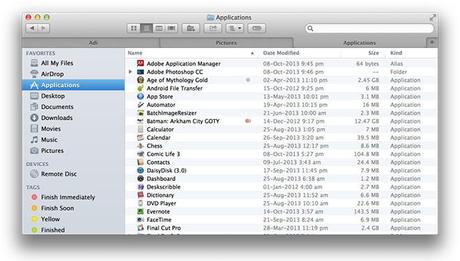OS X Mavericks Finder tabbed interface  Recensione di OS X Mavericks, il nuovo sistema operativo di Apple