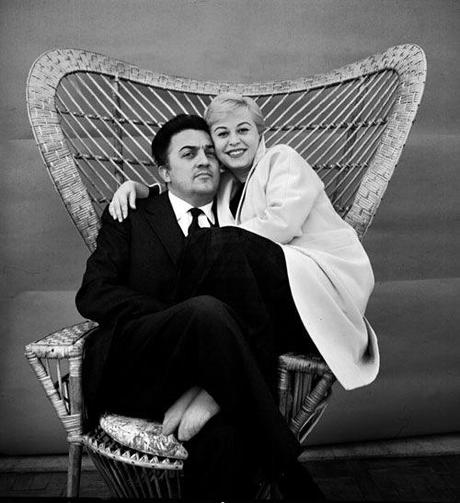 Federico Fellini con Giulietta Masina