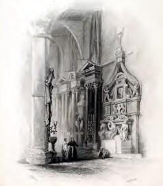 Florence - Santa Croce Tomba di Galileo - Stampa tratta da Childe Harold's Pilgrimage, 1845