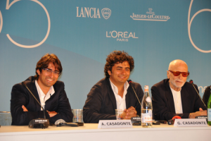 Alessandro e Gianvito Casadonte con Mario Monicelli, Festival di Venezia 2008 Gianvito Casadonte: “Volevo fare l’attore, poi ho scoperto che promuovere il cinema era il mio destino”