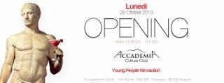 28 ottobre dalle ore 18:00 - Accademia Culture Club