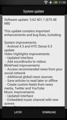 Disponibile Android Jelly Bean 4.3 per HTC One