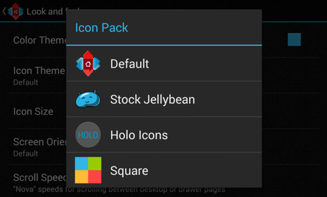 choose an icon pack in apex launcher 10 bellissimi Icon Pack per personalizzare Android da scaricare gratis
