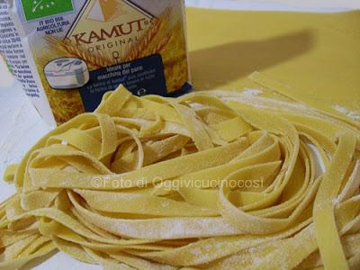 Tagliatelle al Kamut con Salicornia, Scampi, Gamberi Rossi e Cannellini