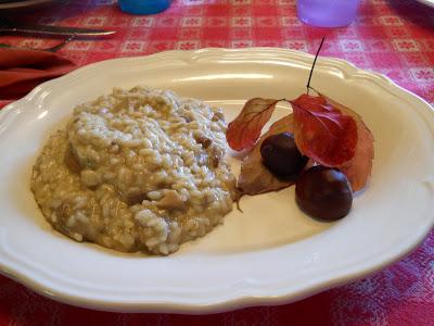 RISOTTO AI FUNGHI CON FONTINA E CREMA DI CASTAGNE