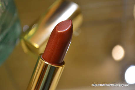 Estée Lauder, Pure Color Vivid Shine Lipstick (Copper Flash) - Review and swatches