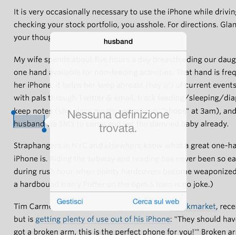 dizionari iOS 7: Ecco le migliori funzioni nascoste