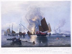 Destroying_Chinese_war_junks,_by_E._Duncan_(1843)