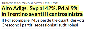 Elezioni in Trentimo-Alto Adige: meglio di un sondaggio di Euromedia