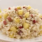 Ricette di primi: risotto mele e speck