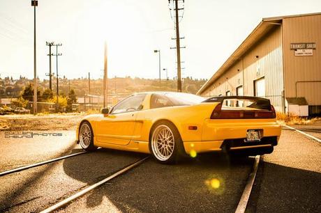 Yellow Honda NSX