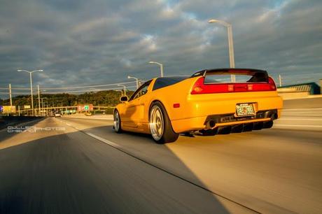 Yellow Honda NSX