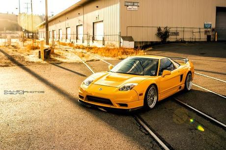 Yellow Honda NSX