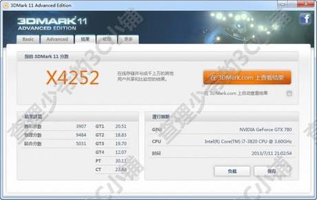 NVIDIA GeForce GTX 780 3DMark11