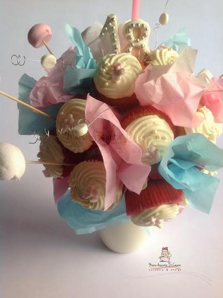 Cupcakes bouquet per il diciottesimo di Chiara