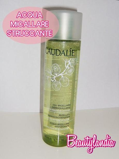 CAUDALIE -Linea detergente/struccante: latte struccante delicato, schiuma detergente, lozione tonica idratante, acqua micellare struccante -