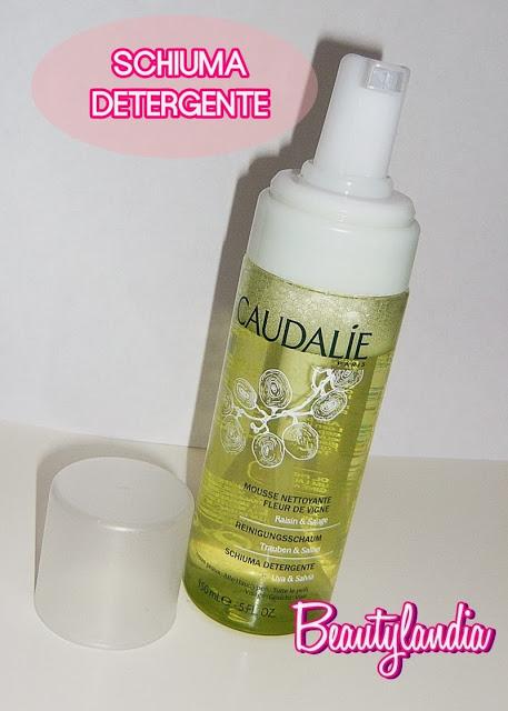 CAUDALIE -Linea detergente/struccante: latte struccante delicato, schiuma detergente, lozione tonica idratante, acqua micellare struccante -