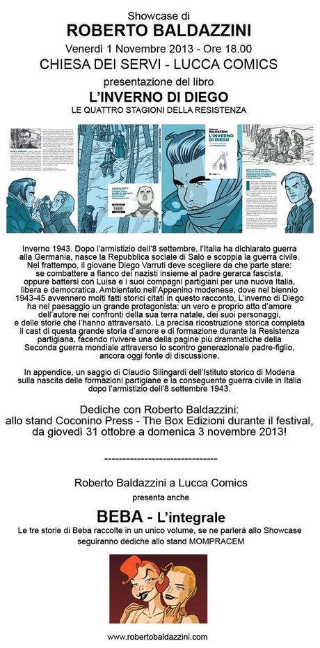 Roberto Baldazzini presenta Linverno di Diego a Lucca Comics & Games 2013 Roberto Baldazzini Lucca Comics 2013 