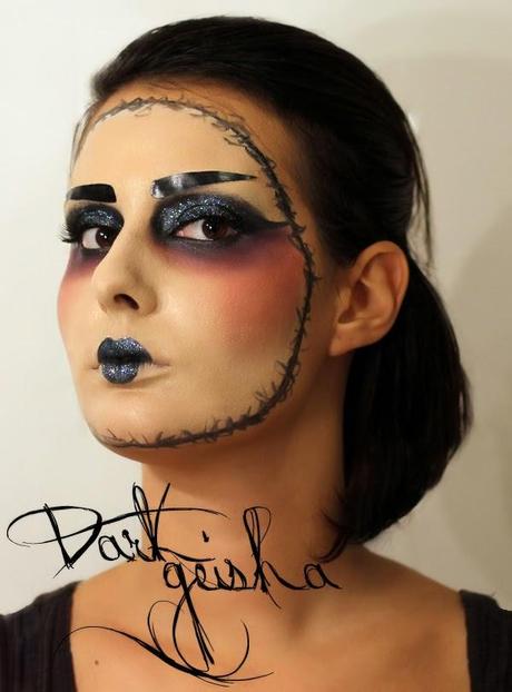 HALLOWEEN MAKEUP: Dark Geisha