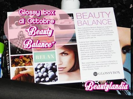 GLOSSY BOX DI OTTOBRE - Beauty Balance-