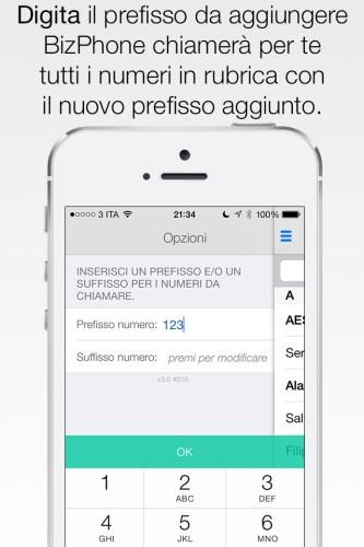  Lapplicazione Chiamate Aziendali si aggiorna cambiando nome in  BizPhone  Chiamate Aziendali con prefisso riscritta totalmente con supporto a iOS 7