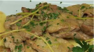 scaloppine di arista di maiale al limone