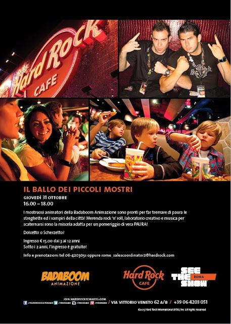 Hard Rock Cafe Roma Halloween per bambini e ragazzi, IL BALLO DEI PICCOLI MOSTRI - HALLOWEEN PARTY 2013