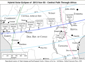 Eclissi ibrida del Sole: domenica 3 novembre, visibile in Italia dal Lazio alla Sicilia e Sardegna